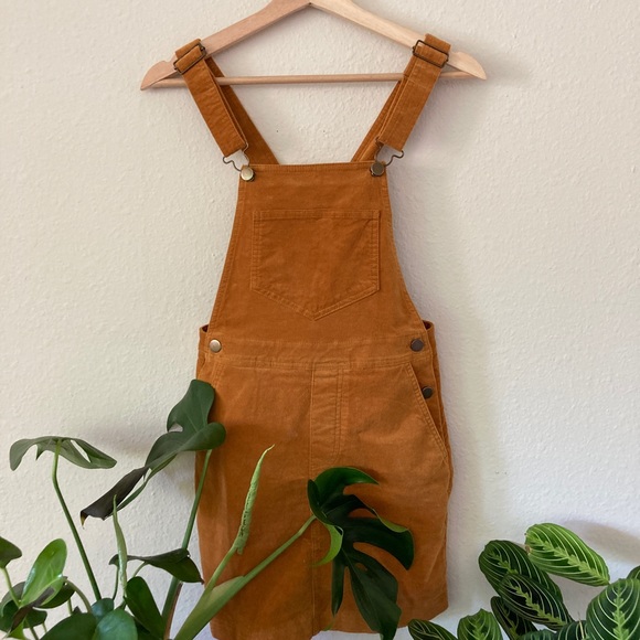 Forever 21 Dresses & Skirts - Forever 21 tan suede overall dress